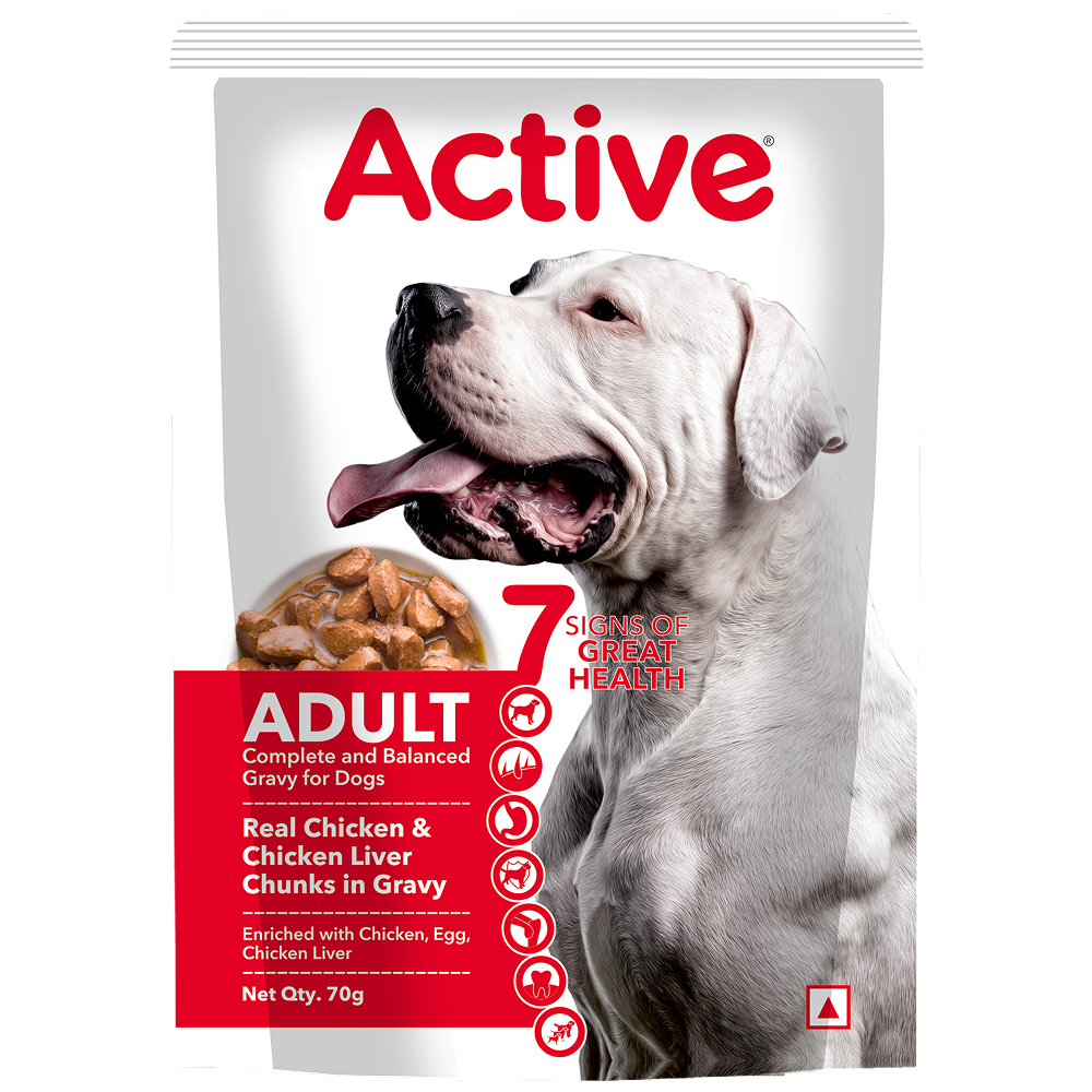 Active Real Chicken & Chicken Liver Chunks in Gravy Adult Dog Wet Food (Buy 1 Get 1) Dogs-Wet Food Active