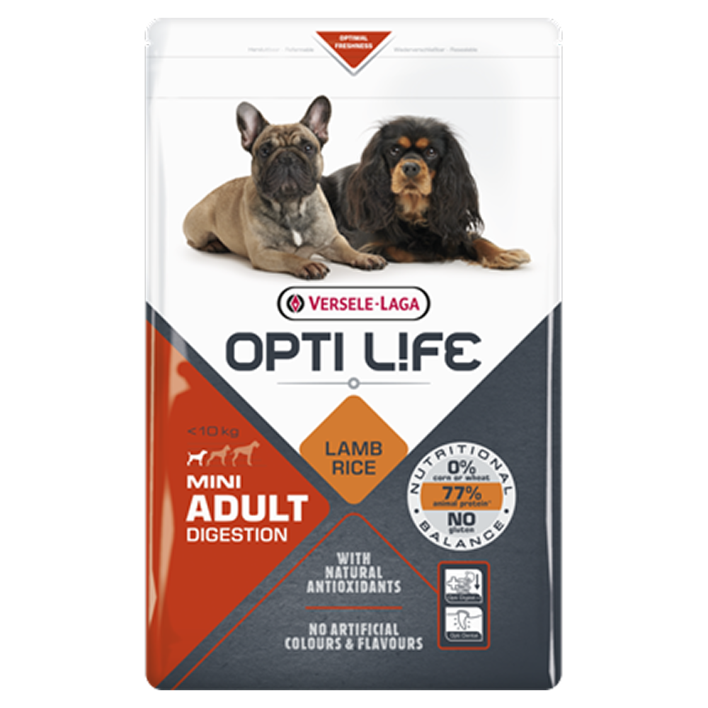 Versele Laga Opti Life Lamb & Rice Mini Digestion Adult Dog Dry Food Dogs- Dry Food Versele Laga 2.5kg