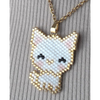 Jenni & Janki Cat Handcrafted Miyuki Delica Beaded Necklace (White) Pet Parent-Jewellery & Accessories Jenni and Janki Dropship