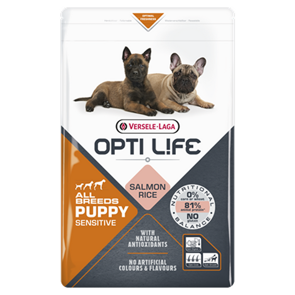 Versele Laga Opti Life Salmon & Rice Sensitive Puppy Dog Dry Food