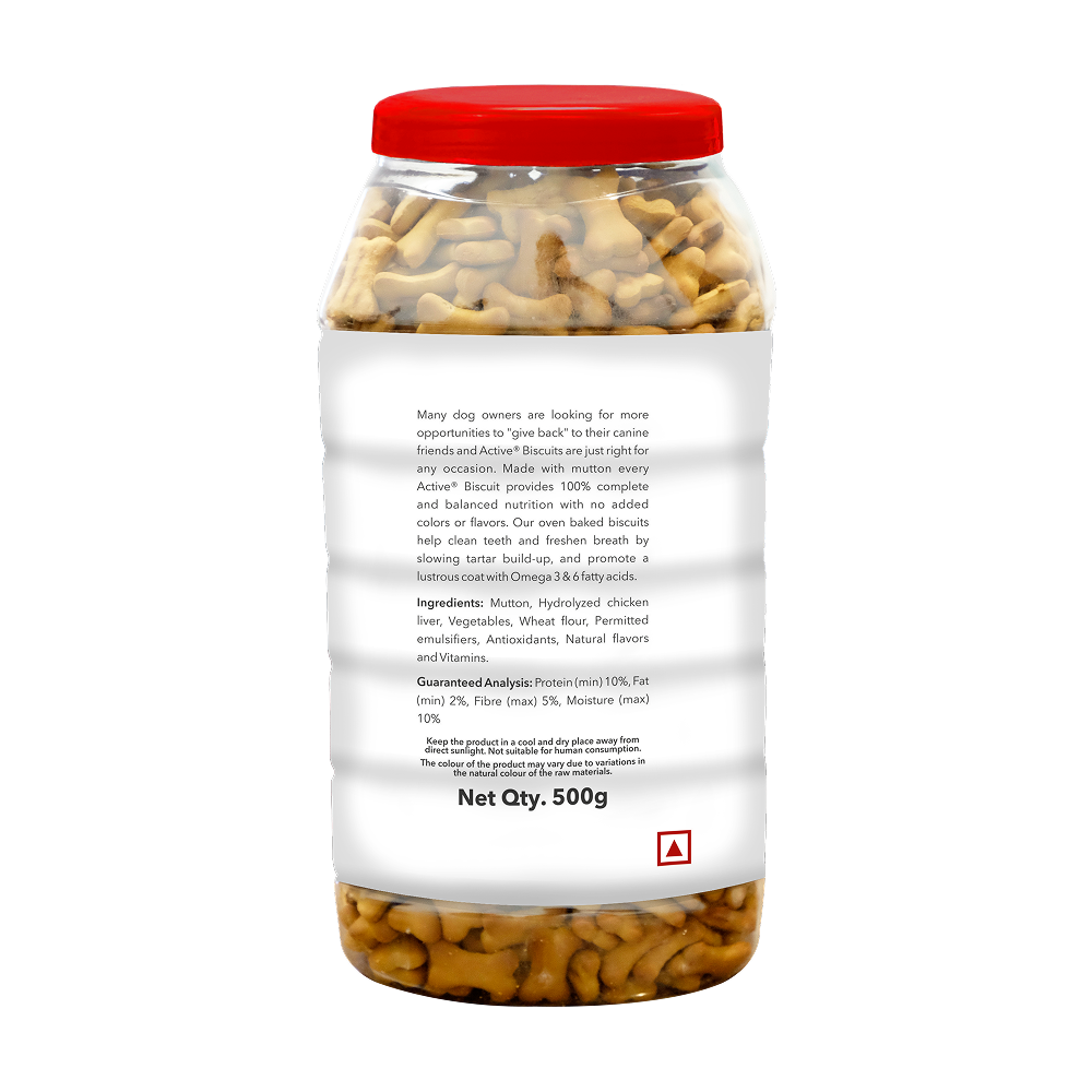 Active Mutton & Vegetable Flavour Biscuit Dog Treats (Buy 1 Get 1) Dog Treats + Others Active