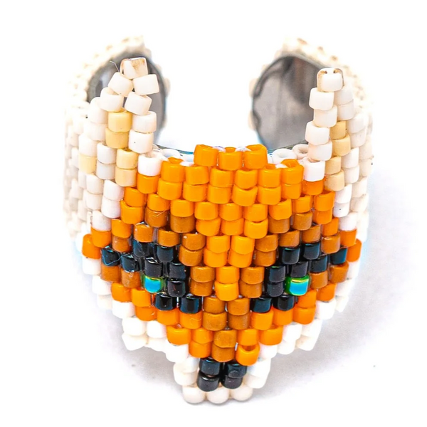 Jenni & Janki Fox Face Miyuki Delica Beaded Ring