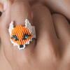 Jenni & Janki Fox Face Miyuki Delica Beaded Ring Pet Parent-Jewellery & Accessories Jenni and Janki Dropship