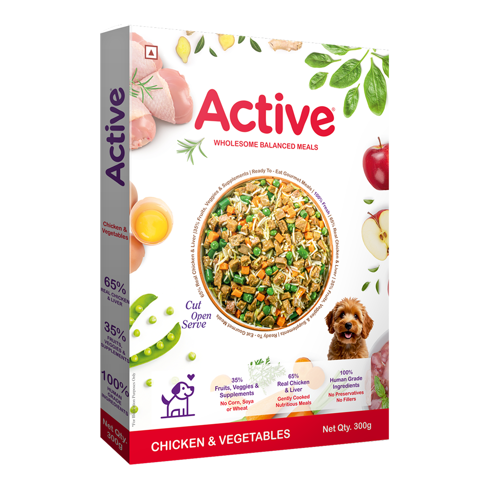 Active Chicken and Vegetable Biryani Fresh Food for Dogs Dogs-Wet Food Active