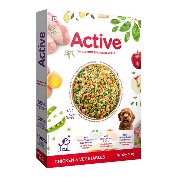 Active Chicken and Vegetable Biryani Fresh Food for Dogs