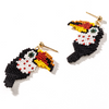 Jenni & Janki Handcrafted Miyuki Beaded Toucan Bird Earrings Pet Parent-Jewellery & Accessories Jenni and Janki Dropship 3.75g