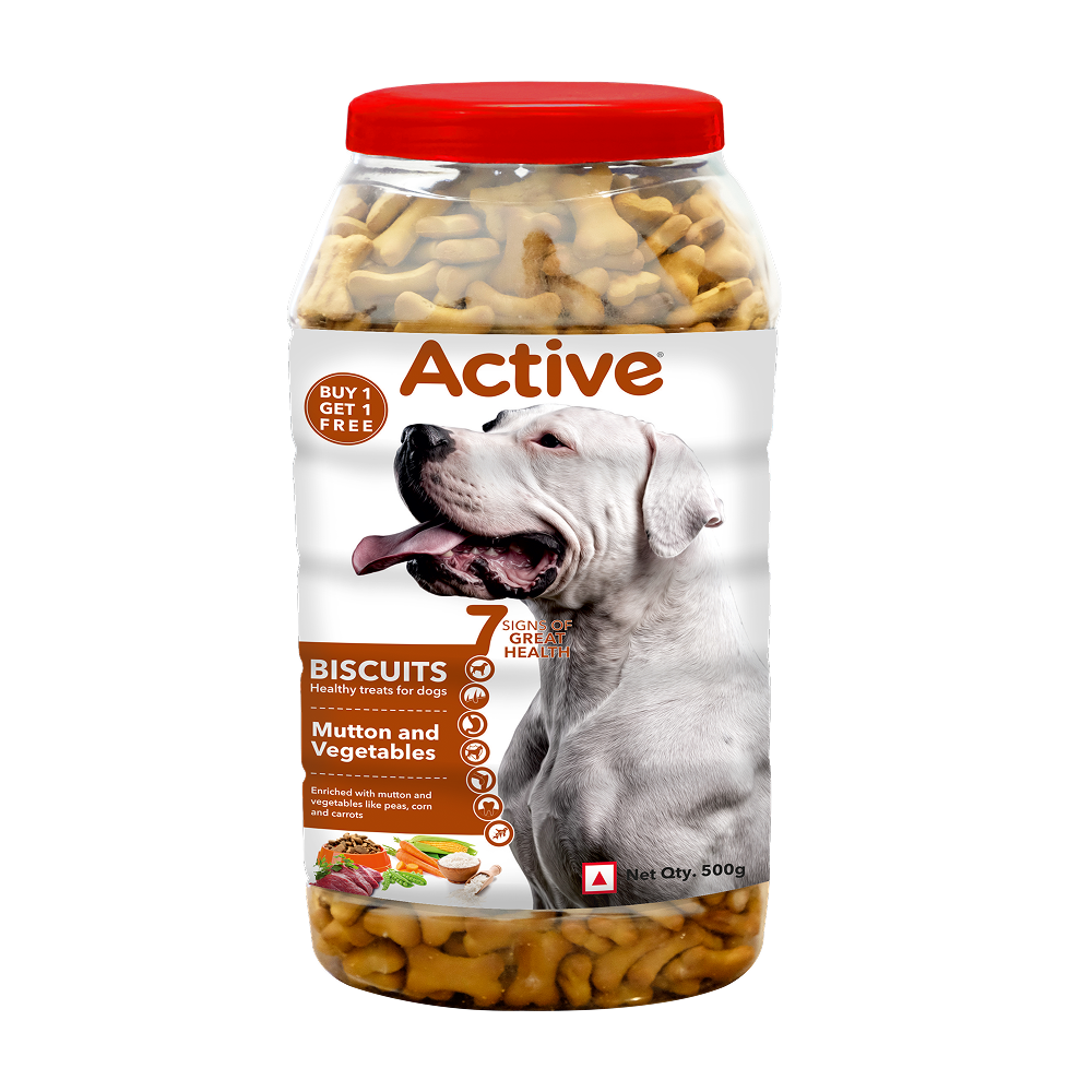 Active Mutton & Vegetable Flavour Biscuit Dog Treats (Buy 1 Get 1) Dog Treats + Others Active