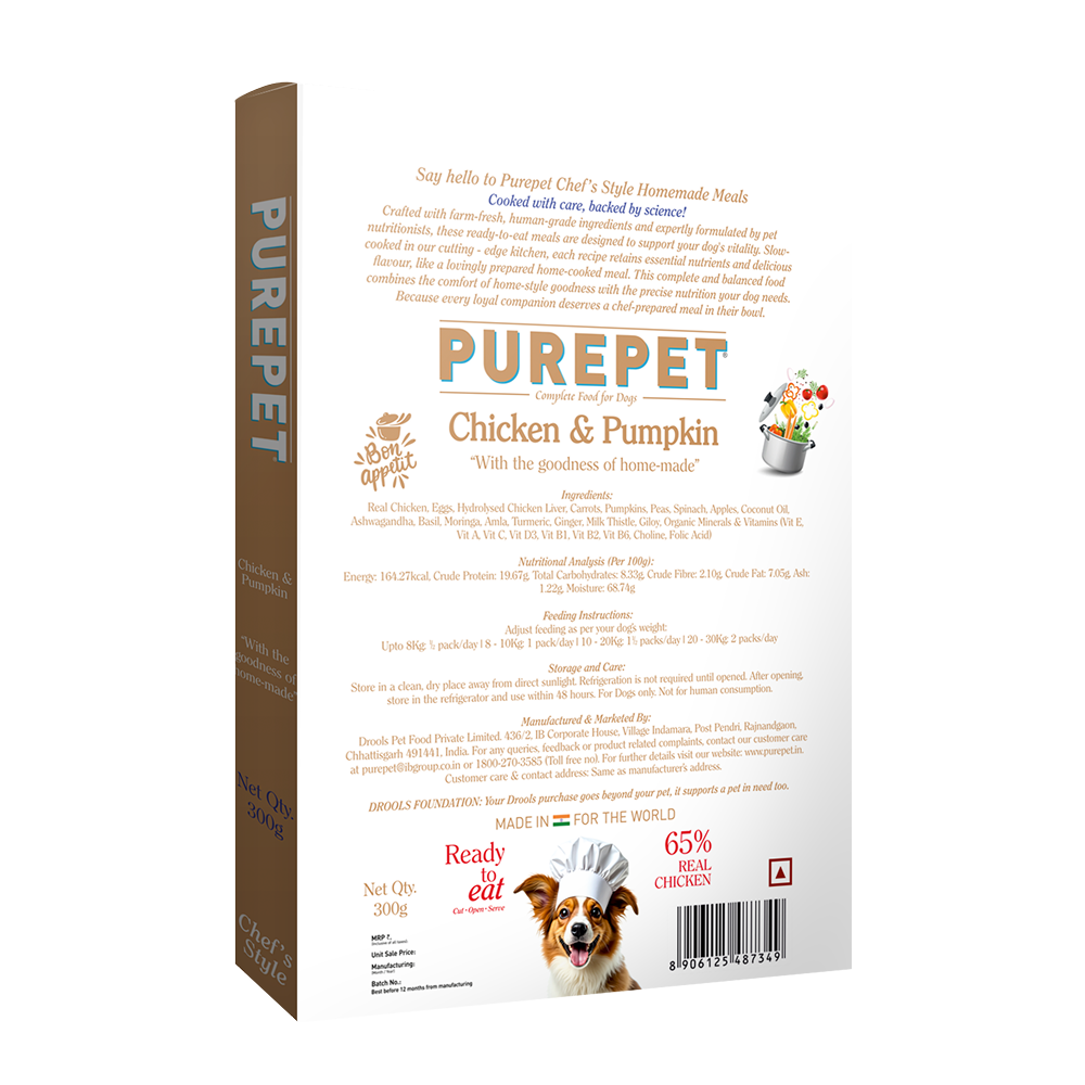 Purepet Chicken and Pumpkin Biryani Fresh Food for Dogs Dogs-Wet Food Purepet