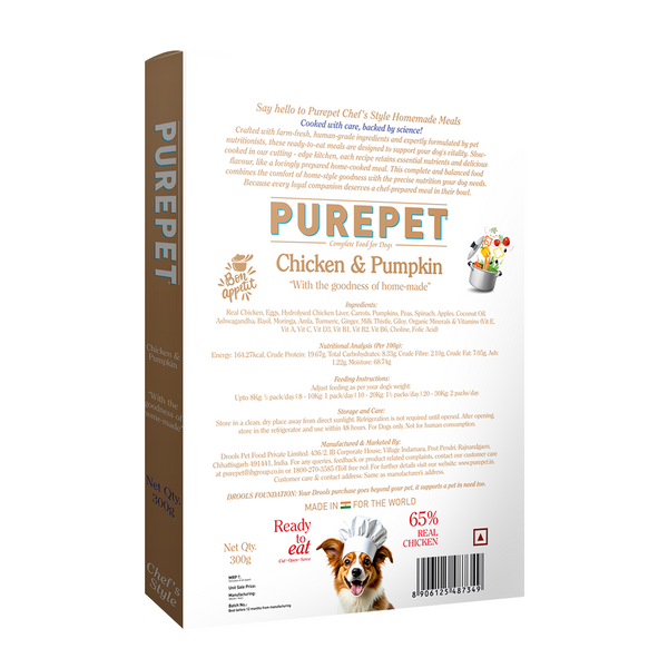 Purepet Chicken and Pumpkin Biryani Fresh Food for Dogs