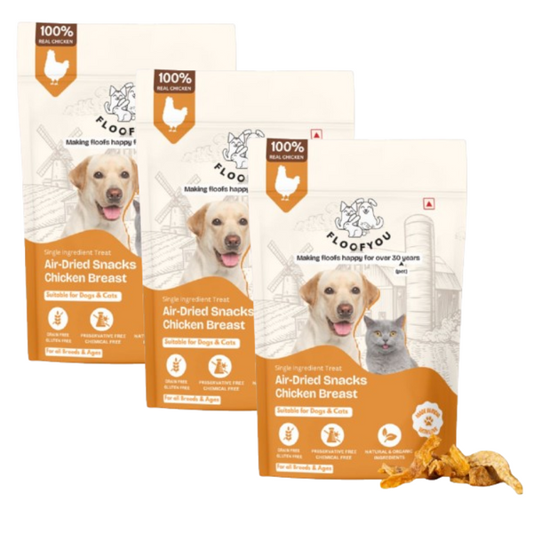 FloofYou Air Dried Chicken Breast Jerky Dogs and Cats Treat