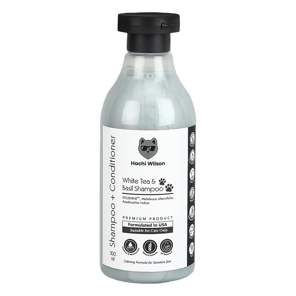 Hachi Wilson Super Premium White Tea and Basil Shampoo for Cats Cats-Grooming Supplies Hachi Wilson 300mL