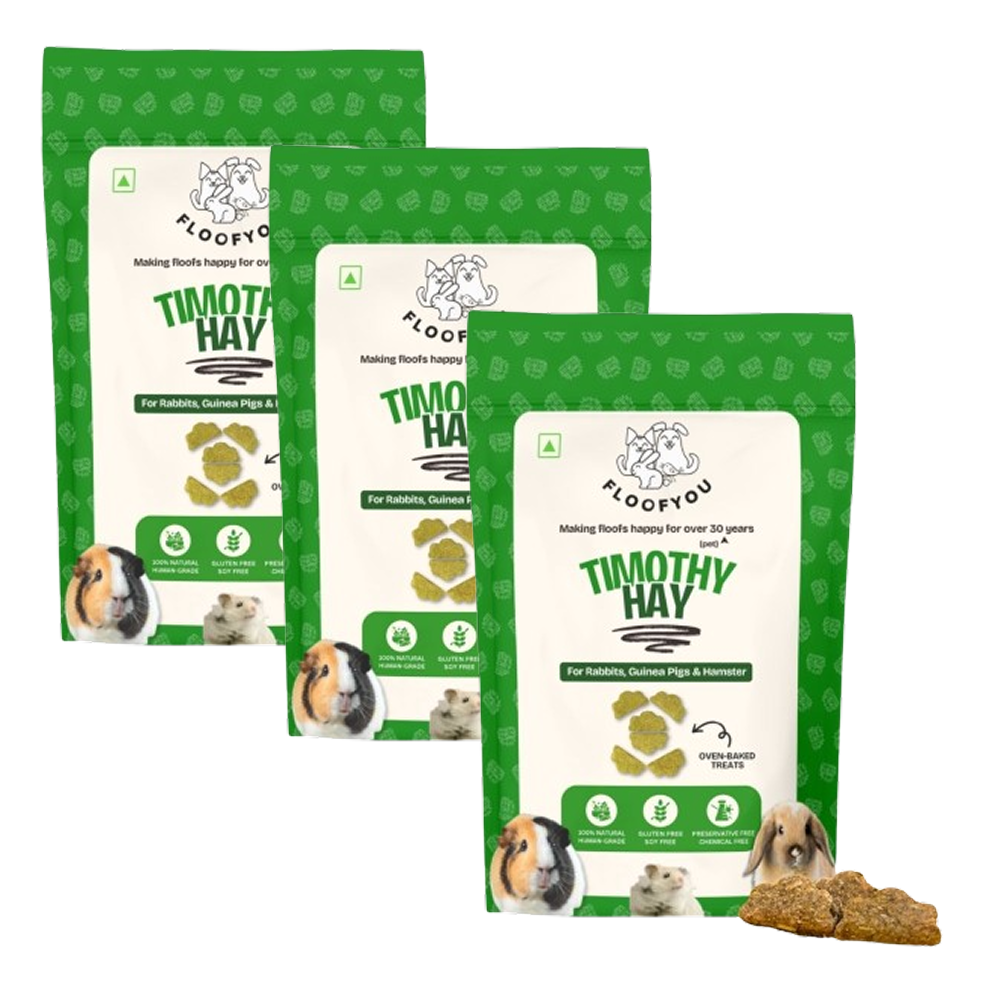 FloofYou Oven Baked Timothy Hay Small Animals Treat Rabbits FloofYou 3x150g