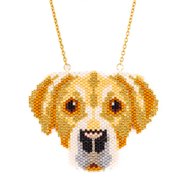 Jenni & Janki Handcrafted Miyuki Labrador Dog Necklace