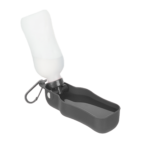 Trixie Travel Bottle with Bowl for Dogs and Cats (Black/White)