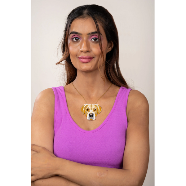 Jenni & Janki Handcrafted Miyuki Labrador Dog Necklace