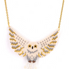 Jenni & Janki Handcrafted Miyuki Owl Necklace Pet Parent-Jewellery & Accessories Jenni and Janki Dropship 7.55g