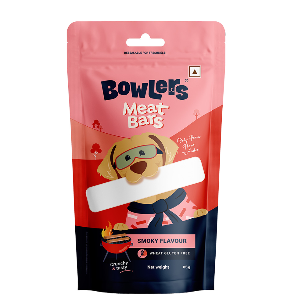 Bowlers Smoked Flavour Meat Bars Dog Treats Dog Treats + Others Bowlers 85g