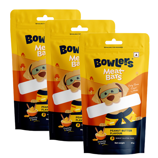 Bowlers Peanut Butter Flavour Meat Bars Dog Treats