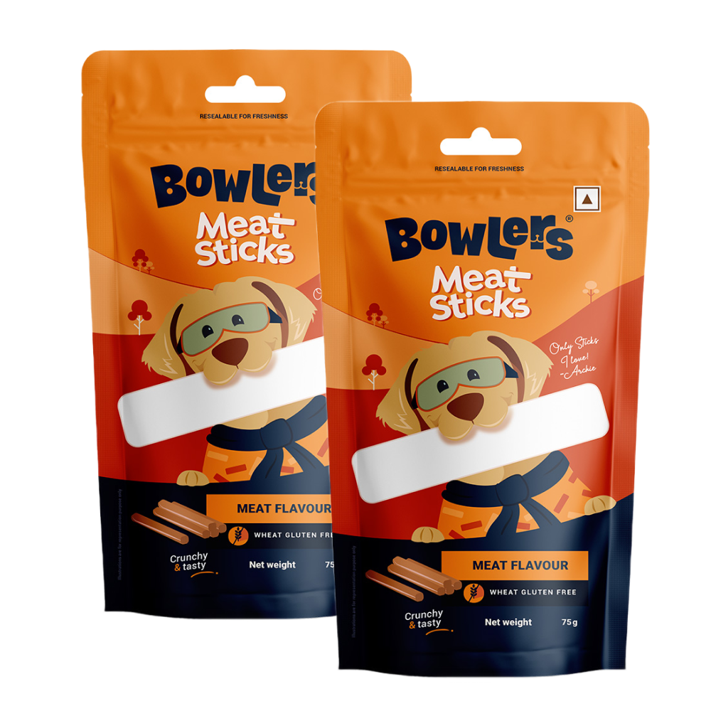 Bowlers Meat Sticks Dog Treats Dog Treats + Others Bowlers 2x75g