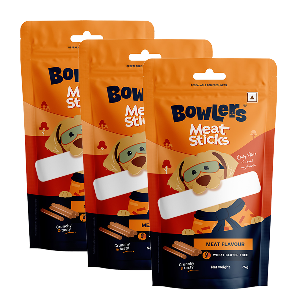 Bowlers Meat Sticks Dog Treats Dog Treats + Others Bowlers 3x75g
