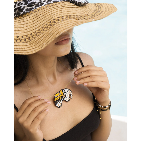 Jenni & Janki Handcrafted Miyuki Sunset Safari Necklace