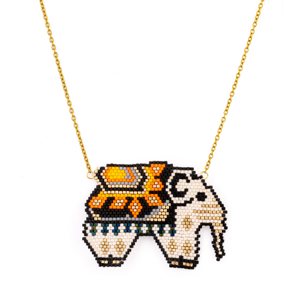 Jenni & Janki Handcrafted Miyuki Sunset Safari Necklace