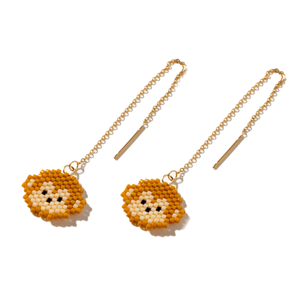 Jenni & Janki Handcrafted Miyuki Monkey Earrings