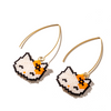Jenni & Janki Handcrafted Miyuki Kitty Earrings Pet Parent-Jewellery & Accessories Jenni and Janki Dropship 2.75g