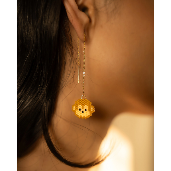 Jenni & Janki Handcrafted Miyuki Monkey Earrings