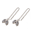 Jenni & Janki Handcrafted Miyuki Dog Earrings Pet Parent-Jewellery & Accessories Jenni and Janki Dropship 1.35g