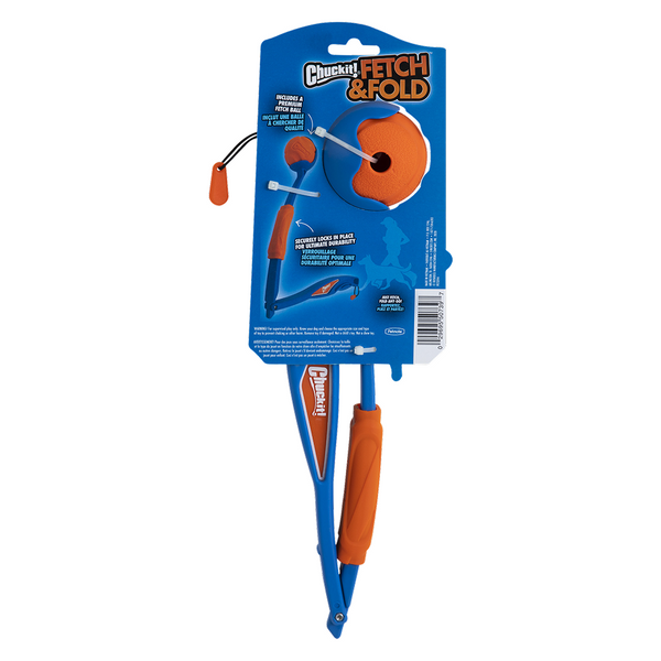 Chuckit! Fetch and Fold Ball Launcher for Dogs (Blue/Orange)