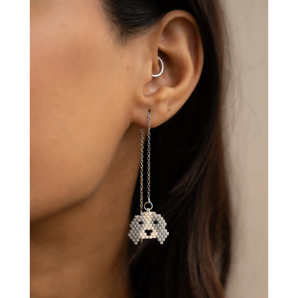 Jenni & Janki Handcrafted Miyuki Dog Earrings