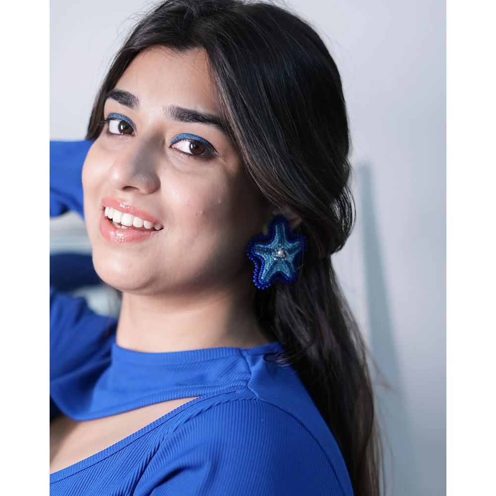 Jenni & Janki Handcrafted Miyuki Star Machhli Earrings Pet Parent-Jewellery & Accessories Jenni and Janki Dropship