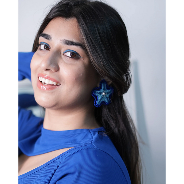 Jenni & Janki Handcrafted Miyuki Star Machhli Earrings