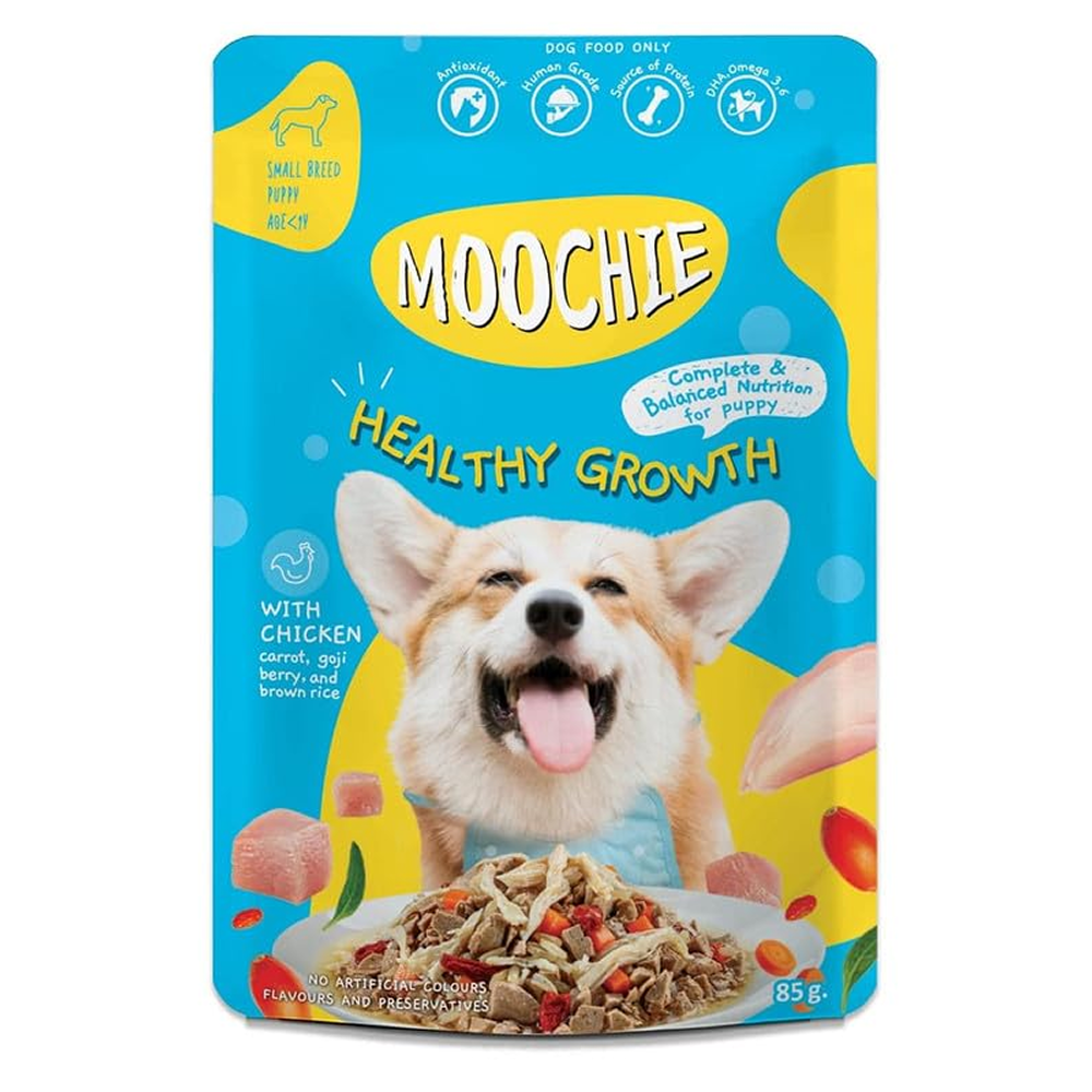 Moochie Healthy Growth Casserole with Chicken Gravy Puppy Dog Wet Food Dogs-Wet Food Moochie 12x85g