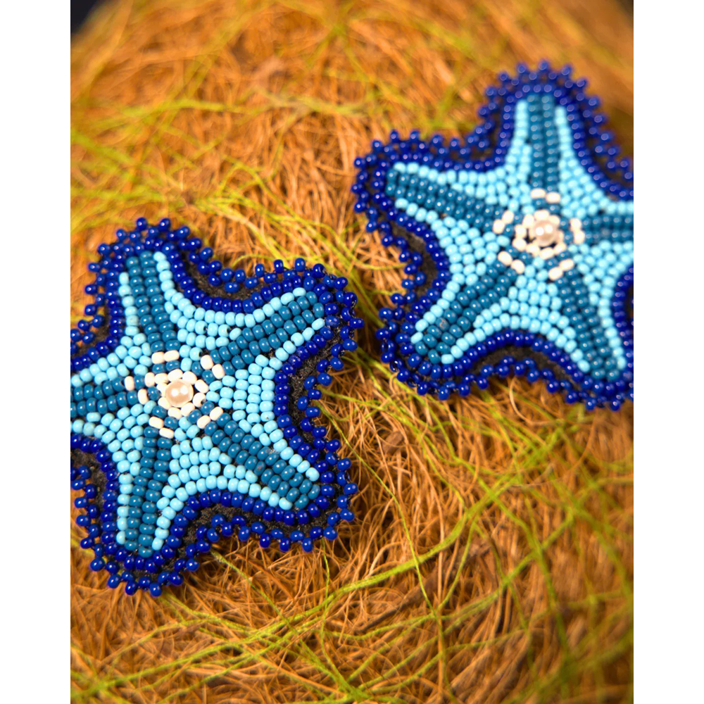 Jenni & Janki Handcrafted Miyuki Star Machhli Earrings Pet Parent-Jewellery & Accessories Jenni and Janki Dropship
