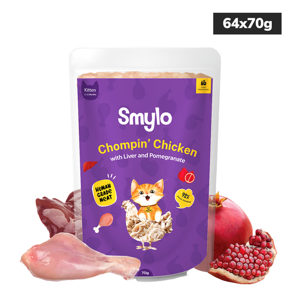 Smylo Chicken, Liver and Pomergranate Fresh and No Preservative Kitten Cat Wet Food