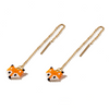 Jenni & Janki Handcrafted Miyuki Fox Earrings Pet Parent-Jewellery & Accessories Jenni and Janki Dropship 1g