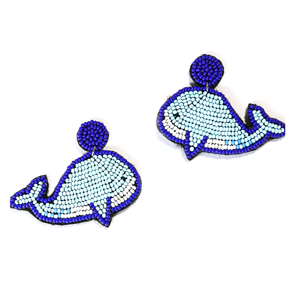 Jenni & Janki Handcrafted Alice Dolphin Earrings Pet Parent-Jewellery & Accessories Jenni and Janki Dropship 9.2g