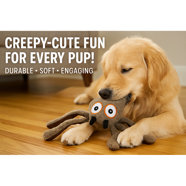 Talking Dog Club Itsy Bitsy Spider Plush Toy for Dogs (Brown)