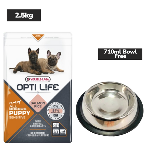 Versele Laga Opti Life Salmon & Rice Sensitive Puppy Dog Dry Food
