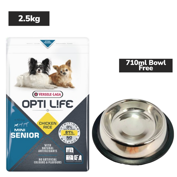 Versele Laga Opti Life Chicken & Rice Senior Mini Dog Dry Food
