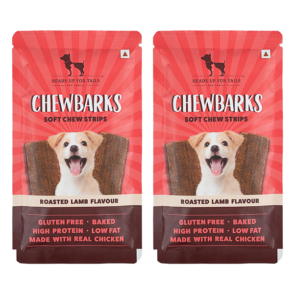 HUFT Chewbarks Gluten Free Roasted Lamb Soft Chew Strips Dog Treats