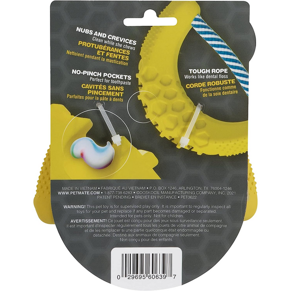 JW Banana Chew ee Dental Toy for Dogs (Yellow)