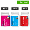 Drools Absolute Calcium, Vitamin and Skin & Coat Dog Supplement Tablets Combo Dogs-Health & Wellness Drools 3x50pcs