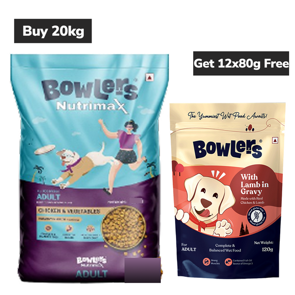 Bowlers Nutrimax Chicken and Vegetables Adult Dog Dry Food