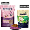 Bowlers Chicken and Milk Nutrimax Puppy Dog Dry Food Dogs- Dry Food Bowlers 20kg+12x80g(Free)