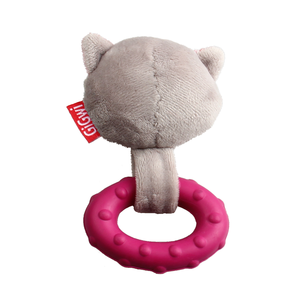 GiGwi Suppa Puppa Ring Raccoon Toy for Dogs (Pink) Dogs-Toys GiGwi