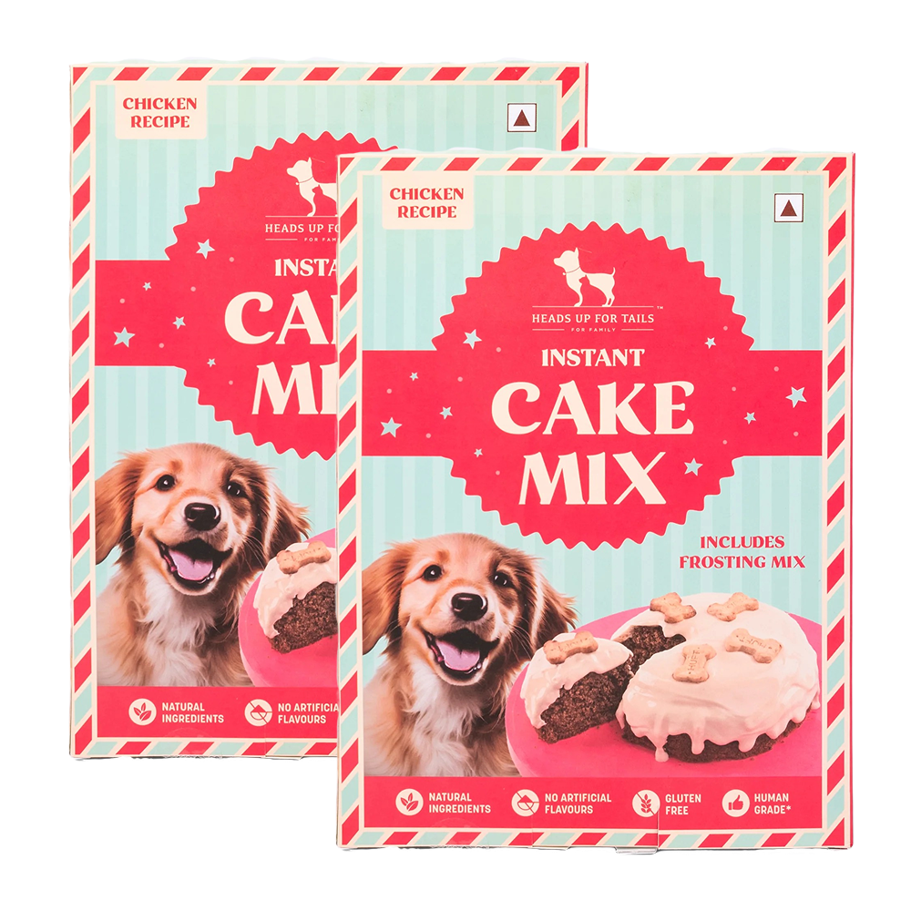 HUFT Gluten Free Instant Chicken Cake Frosting Mix Dog Treats Dog Treats + Others Heads Up for Tails 2x190g