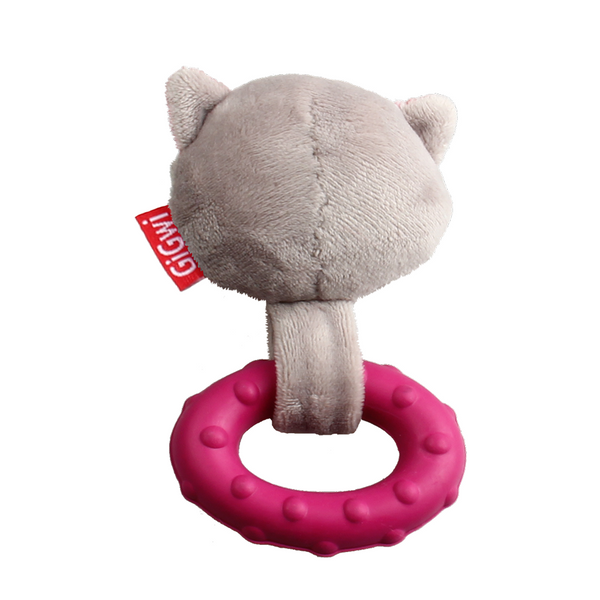 GiGwi Suppa Puppa Ring Raccoon Toy for Dogs (Pink)